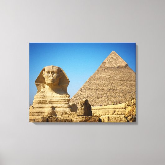 Denkmäler | Sphinx & Pyramide Ägyptens Leinwanddruck (Vorderseite)