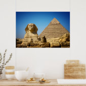 Denkmäler | Sphinx & Pyramide Ägyptens Poster (Küche)