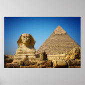 Denkmäler | Sphinx & Pyramide Ägyptens Poster (Vorne)