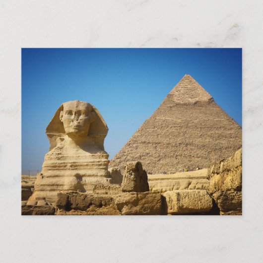 Denkmäler | Sphinx & Pyramide Ägyptens Postkarte (Vorderseite)