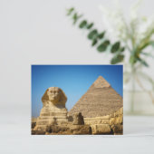 Denkmäler | Sphinx & Pyramide Ägyptens Postkarte (Stehend Vorderseite)