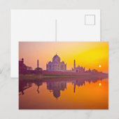 Denkmäler | Taj Mahal bei Sunset Postkarte (Vorne/Hinten)