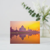 Denkmäler | Taj Mahal bei Sunset Postkarte (Stehend Vorderseite)