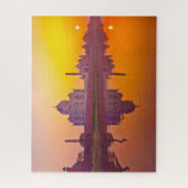 Denkmäler | Taj Mahal bei Sunset Puzzle (Vertikal)