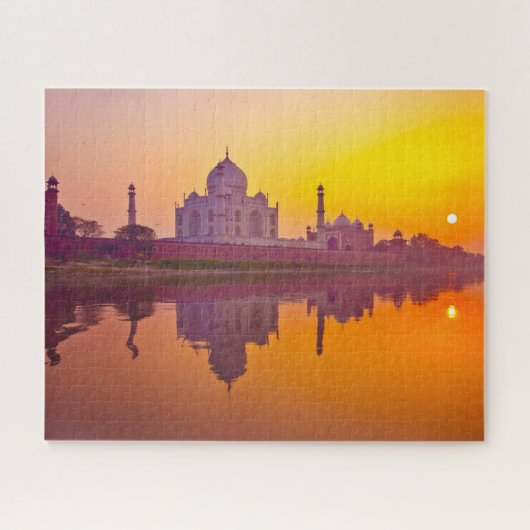 Denkmäler | Taj Mahal bei Sunset Puzzle (Horizontal)