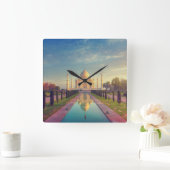 Denkmäler | Taj Mahal Colors Quadratische Wanduhr (Zuhause)