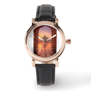Denkmäler Taj Mahal, Indien bei Sunset Armbanduhr