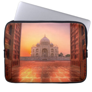 Denkmäler Taj Mahal, Indien bei Sunset Laptopschutzhülle