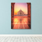 Denkmäler | Taj Mahal, Indien bei Sunset Leinwanddruck (Insitu (Holzboden))
