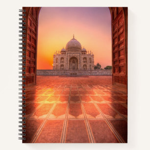 Denkmäler   Taj Mahal, Indien bei Sunset Notizblock