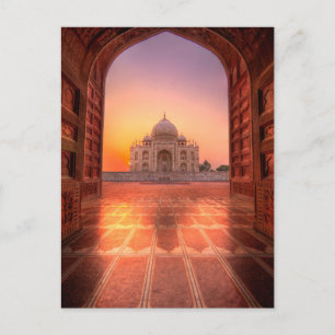 Denkmäler   Taj Mahal, Indien bei Sunset Postkarte