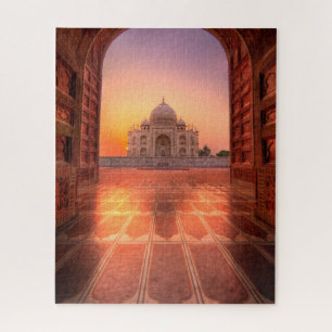 Denkmäler   Taj Mahal, Indien bei Sunset Puzzle