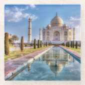 Denkmäler | Taj Mahal Sunrise Glasuntersetzer (Vorderseite)