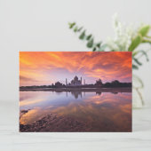 Denkmäler | Taj Mahal Sunset Dankeskarte (Stehend Vorderseite)
