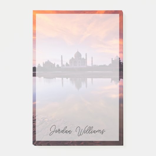 Denkmäler | Taj Mahal Sunset Post-it Klebezettel (Vorderseite)