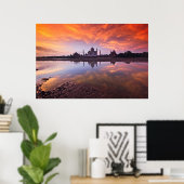 Denkmäler | Taj Mahal Sunset Poster (Heimbüro)