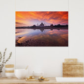 Denkmäler | Taj Mahal Sunset Poster (Küche)
