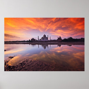 Denkmäler Taj Mahal Sunset Poster