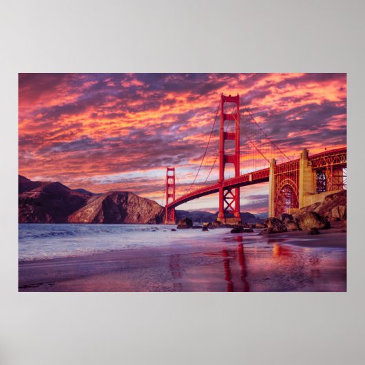 Denkmäler | The Golden Gate San Francisco, CA Poster (Vorne)