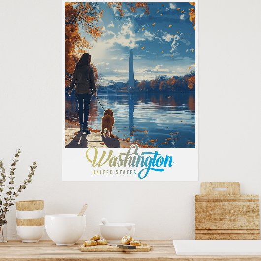 Denkmäler und Geschichte: Washington DC Poster (Küche)