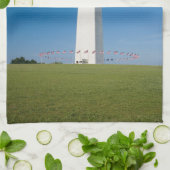 Denkmäler | Washington-Denkmal mit Flaggen Geschirrtuch (Gefaltet)