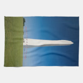 Denkmäler | Washington-Denkmal mit Flaggen Geschirrtuch (Horizontal)