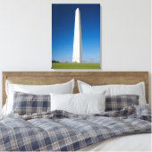 Denkmäler | Washington-Denkmal mit Flaggen Leinwanddruck (Insitu (Schlafzimmer))