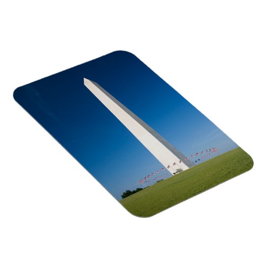 Denkmäler | Washington-Denkmal mit Flaggen Magnet (Rechte Seite)