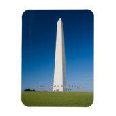 Denkmäler | Washington-Denkmal mit Flaggen Magnet (Vertikal)