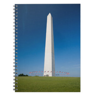 Denkmäler Washington-Denkmal mit Flaggen Notizblock