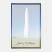 Denkmäler | Washington-Denkmal mit Flaggen Post-it Klebezettel (Vorderseite)