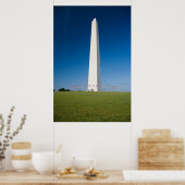 Denkmäler | Washington-Denkmal mit Flaggen Poster (Küche)