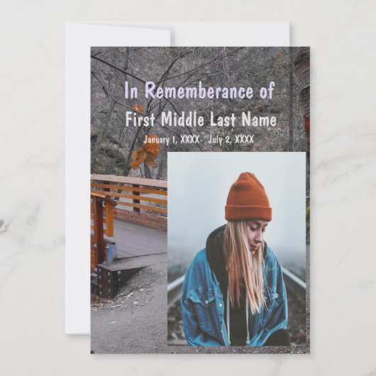 Denkmalschutz Einladen von Bridge Forest Nature Tr Einladung (Vorderseite)