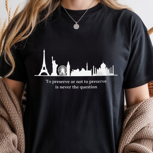 Denkmalschutz, Große Weltgebäude Tri-Blend Shirt