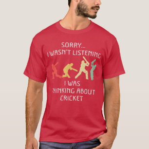 Denkt an Cricket-Sportler Freunde Familie T-Shirt