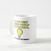 Denktrend Lustiger Becher oder Reisebecher Kaffeetasse (Vorderseite Links)