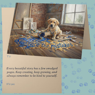 Denkweise Hund Animalcore-Therapie-Kunst-Gruß Karte