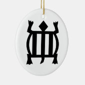 Denkyem | Symbol für Anpassungsfähigkeit und Cleve Keramik Ornament (Rechts)