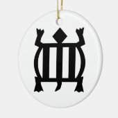 Denkyem | Symbol für Anpassungsfähigkeit und Cleve Keramik Ornament (Links)