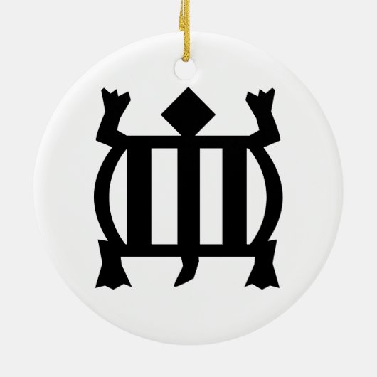 Denkyem | Symbol für Anpassungsfähigkeit und Cleve Keramik Ornament (Hinten)