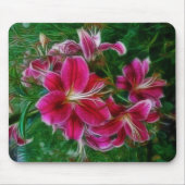 Denman Island Lilies Blumengemälde Kunst Mousepad (Vorne)