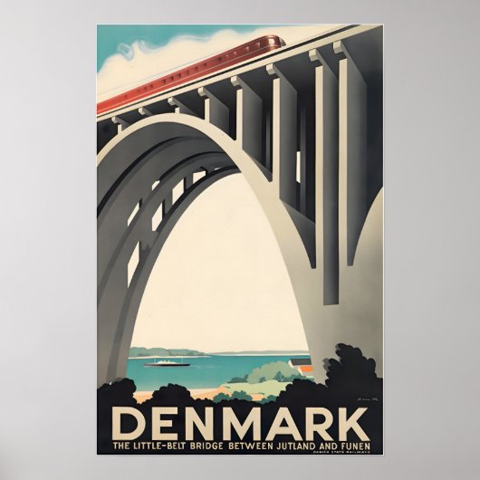 Denmark Art Jutland Print Funen Travel Poster  (Vorne)