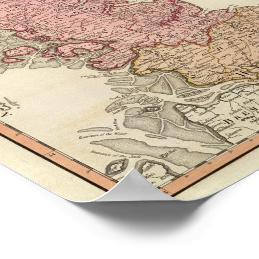 Denmark Atlas Map Poster (Ecke)