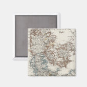 Denmark Atlas Map with 5 inset maps Magnet (Vorderseite/Rückseite)