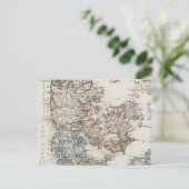 Denmark Atlas Map with 5 inset maps Postkarte (Stehend Vorderseite)