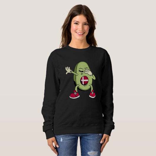 Denmark Danish Soccer Team Dabbing Avocado Danish Sweatshirt (Vorne ganz)