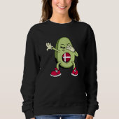 Denmark Danish Soccer Team Dabbing Avocado Danish Sweatshirt (Vorderseite)