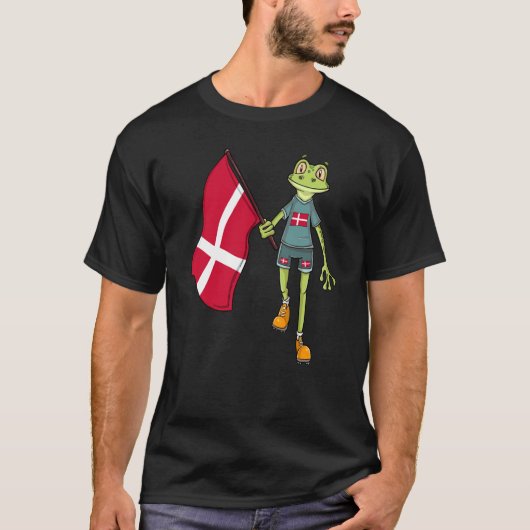 Denmark Fan Frog T-Shirt (Vorderseite)
