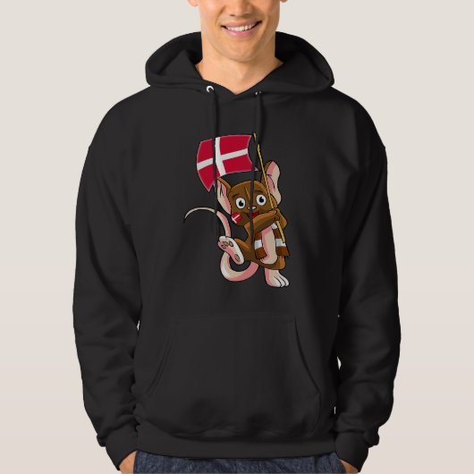 Denmark Fan Mouse Hoodie (Vorderseite)