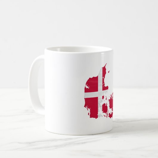 Denmark flag and map kaffeetasse (Vorderseite Links)